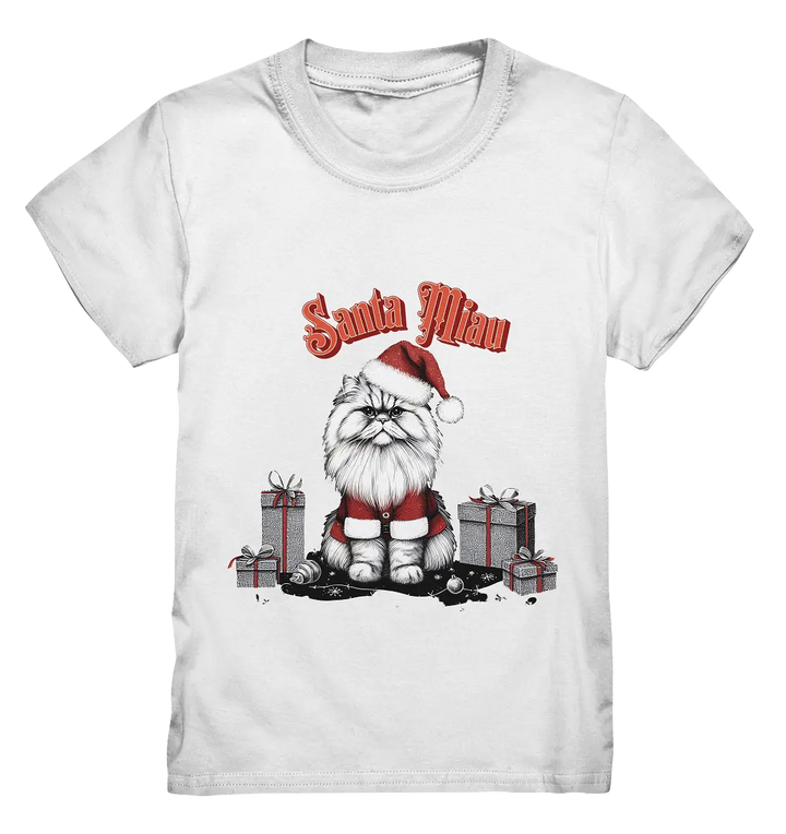 Santa Miau - Weihnachtskatze im Kostüm - Kids Premium Shirt Bright Lights Arts