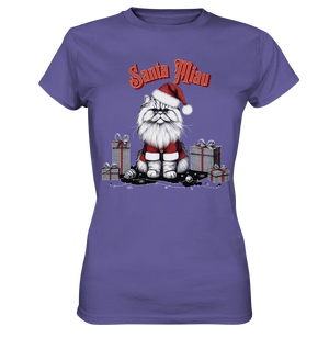 Santa Miau - Weihnachtskatze im Kostüm - Ladies Premium Shirt Bright Lights Arts