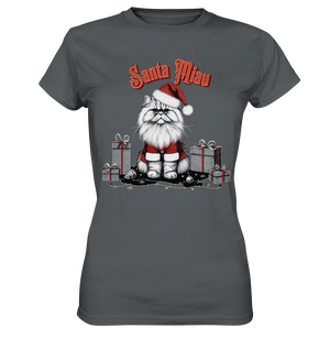 Santa Miau - Weihnachtskatze im Kostüm - Ladies Premium Shirt Bright Lights Arts