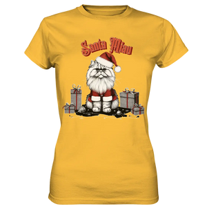 Santa Miau - Weihnachtskatze im Kostüm - Ladies Premium Shirt Bright Lights Arts