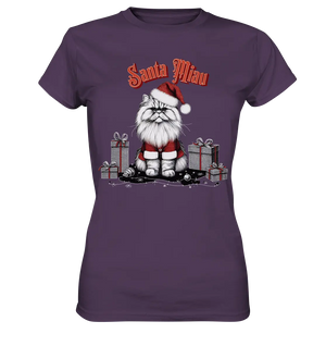 Santa Miau - Weihnachtskatze im Kostüm - Ladies Premium Shirt Bright Lights Arts