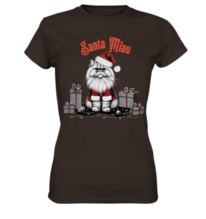Santa Miau - Weihnachtskatze im Kostüm - Ladies Premium Shirt Bright Lights Arts