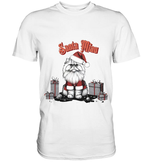 Santa Miau - Weihnachtskatze im Kostüm - Premium Shirt Bright Lights Arts