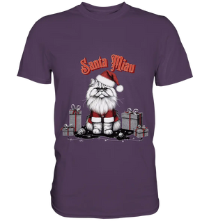 Santa Miau - Weihnachtskatze im Kostüm - Premium Shirt Bright Lights Arts