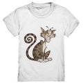 Schelmische Katze mit verschmitztem Grinsen - Kids Premium Shirt Bright Lights Arts
