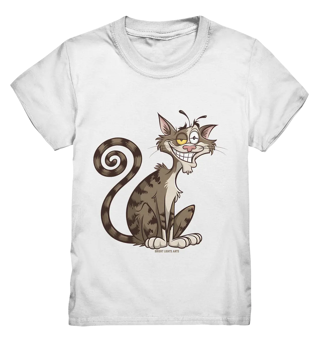 Schelmische Katze mit verschmitztem Grinsen - Kids Premium Shirt Bright Lights Arts