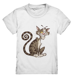Schelmische Katze mit verschmitztem Grinsen - Kids Premium Shirt Bright Lights Arts