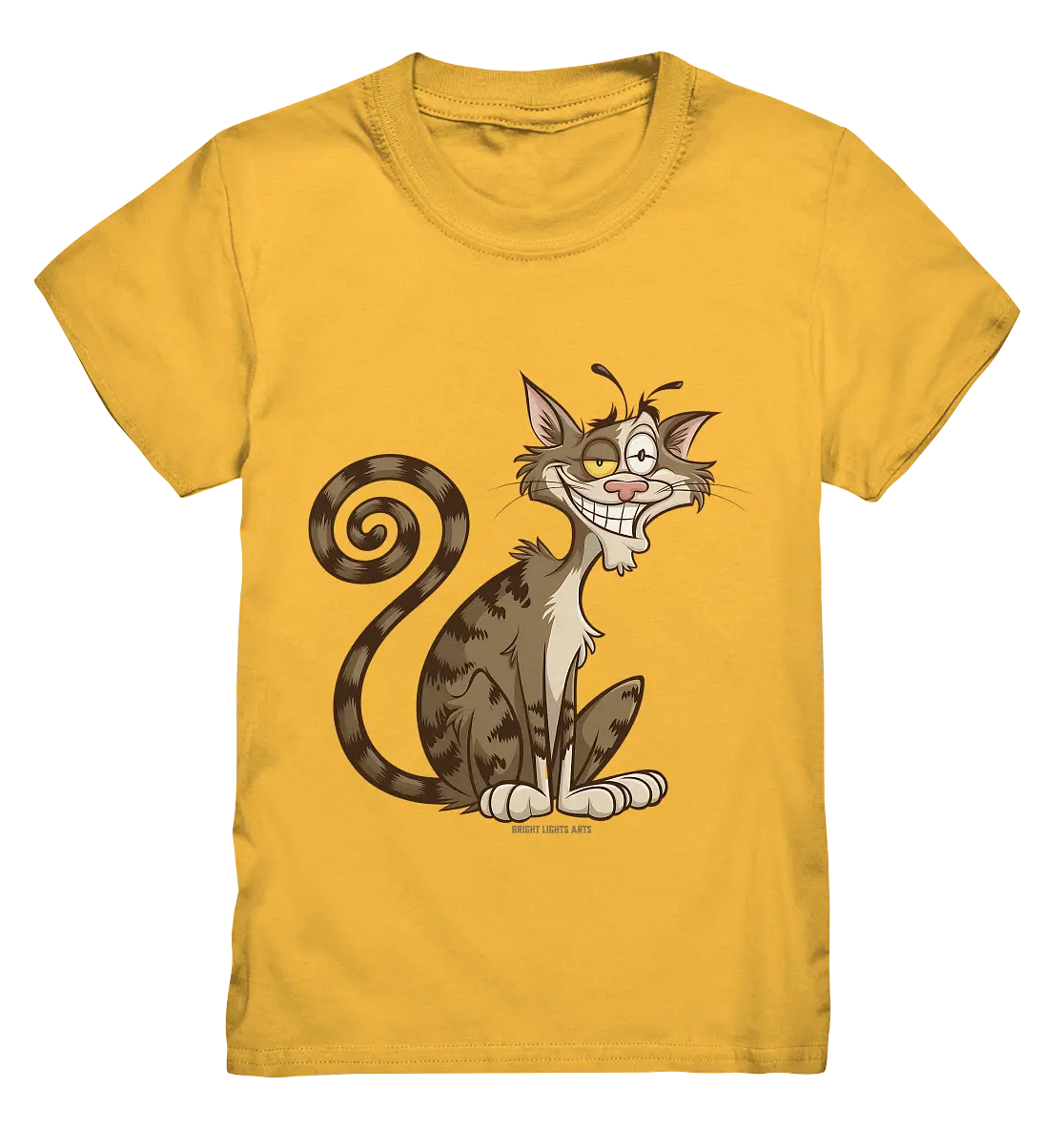 Schelmische Katze mit verschmitztem Grinsen - Kids Premium Shirt Bright Lights Arts