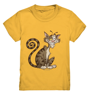Schelmische Katze mit verschmitztem Grinsen - Kids Premium Shirt Bright Lights Arts
