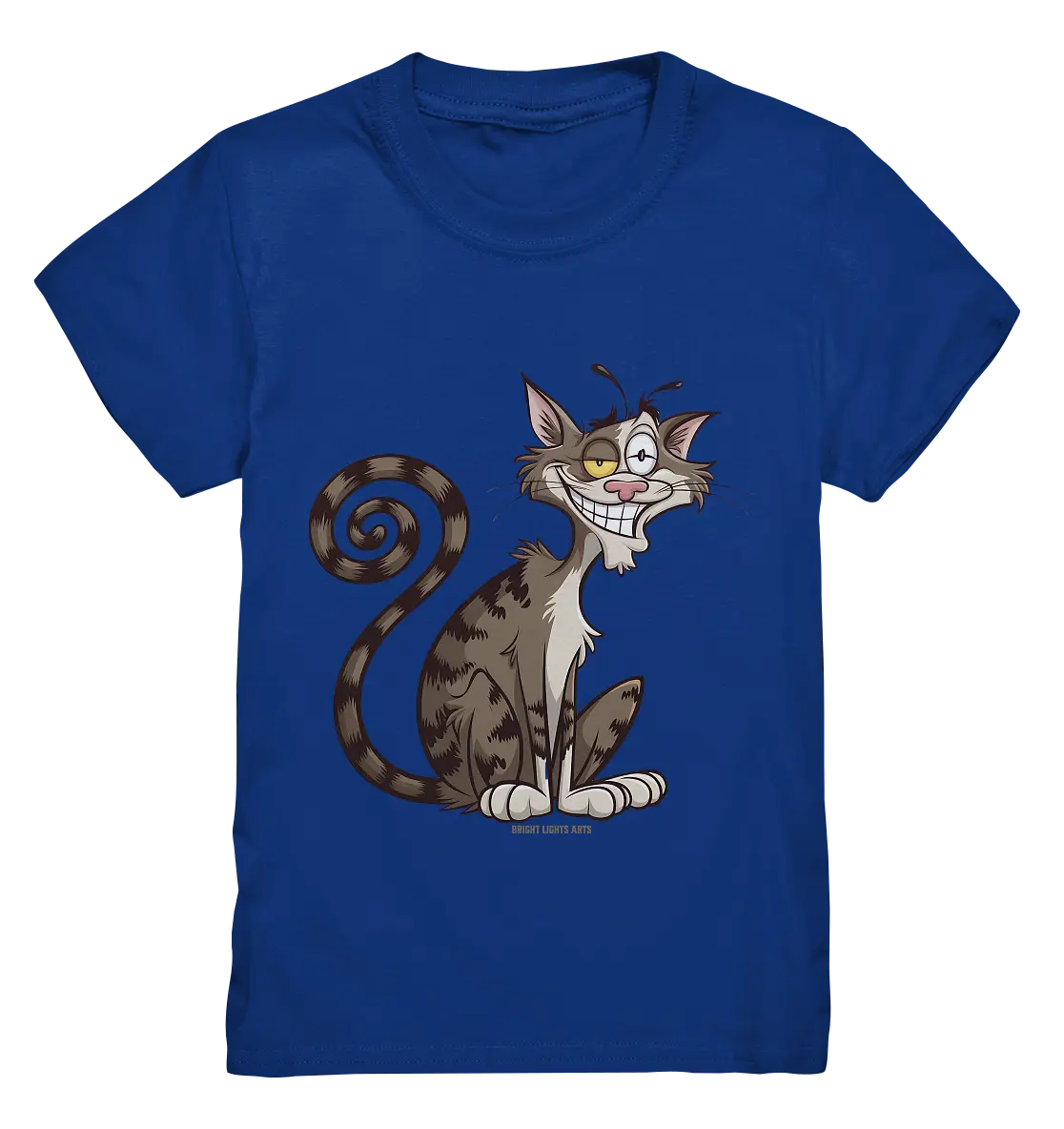 Schelmische Katze mit verschmitztem Grinsen - Kids Premium Shirt Bright Lights Arts