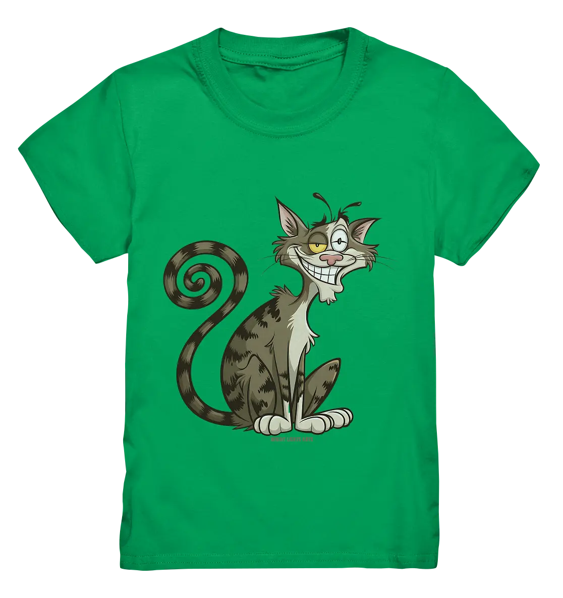 Schelmische Katze mit verschmitztem Grinsen - Kids Premium Shirt Bright Lights Arts