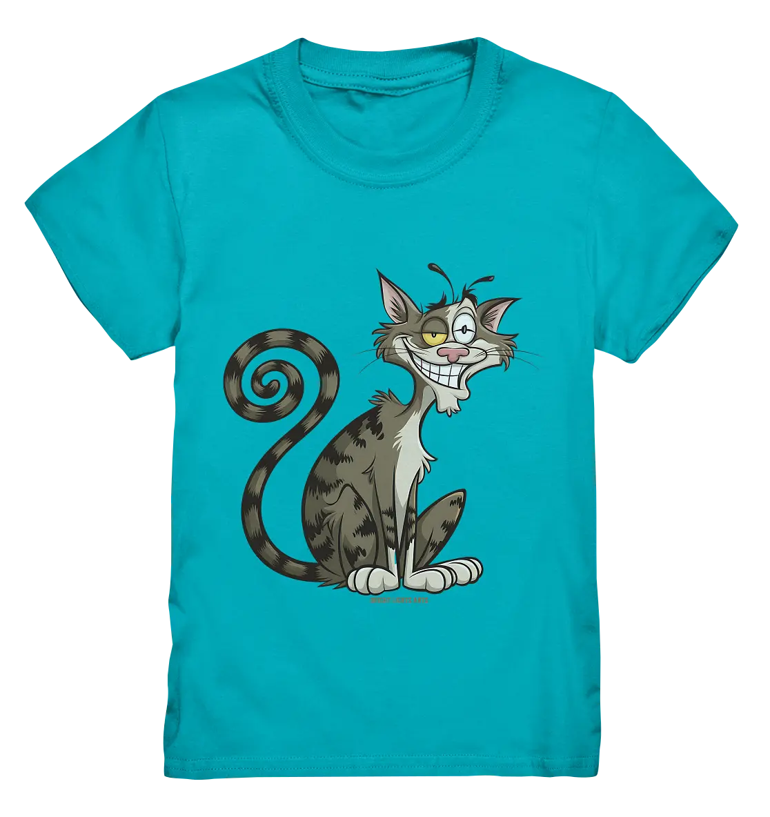 Schelmische Katze mit verschmitztem Grinsen - Kids Premium Shirt Bright Lights Arts
