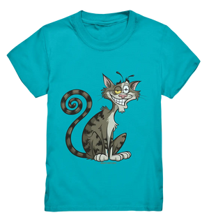 Schelmische Katze mit verschmitztem Grinsen - Kids Premium Shirt Bright Lights Arts