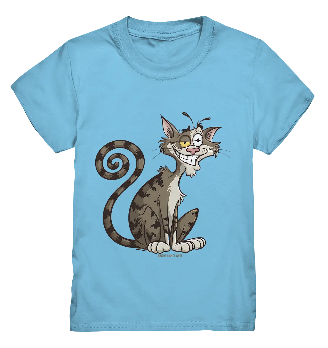 Schelmische Katze mit verschmitztem Grinsen - Kids Premium Shirt Bright Lights Arts