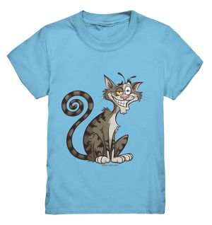 Schelmische Katze mit verschmitztem Grinsen - Kids Premium Shirt Bright Lights Arts