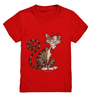 Schelmische Katze mit verschmitztem Grinsen - Kids Premium Shirt Bright Lights Arts