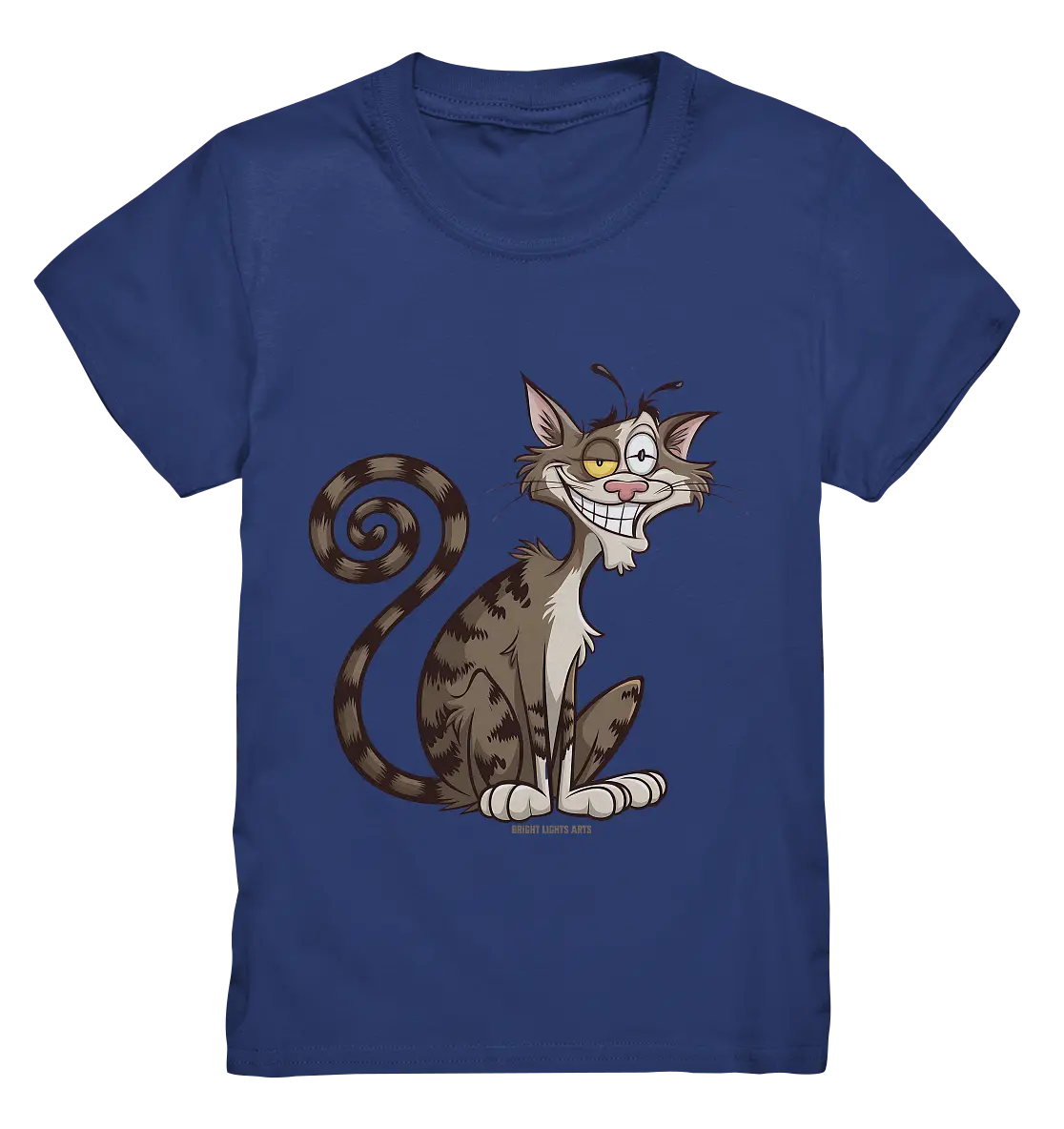 Schelmische Katze mit verschmitztem Grinsen - Kids Premium Shirt Bright Lights Arts