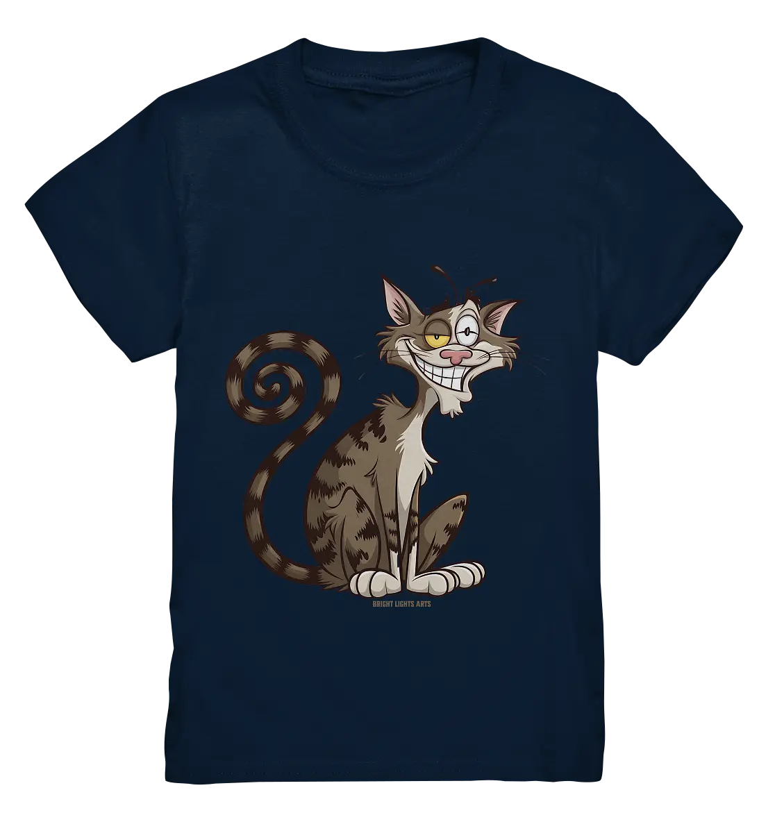 Schelmische Katze mit verschmitztem Grinsen - Kids Premium Shirt Bright Lights Arts