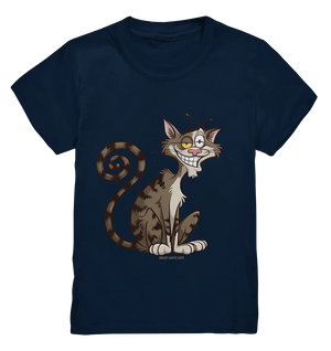 Schelmische Katze mit verschmitztem Grinsen - Kids Premium Shirt Bright Lights Arts