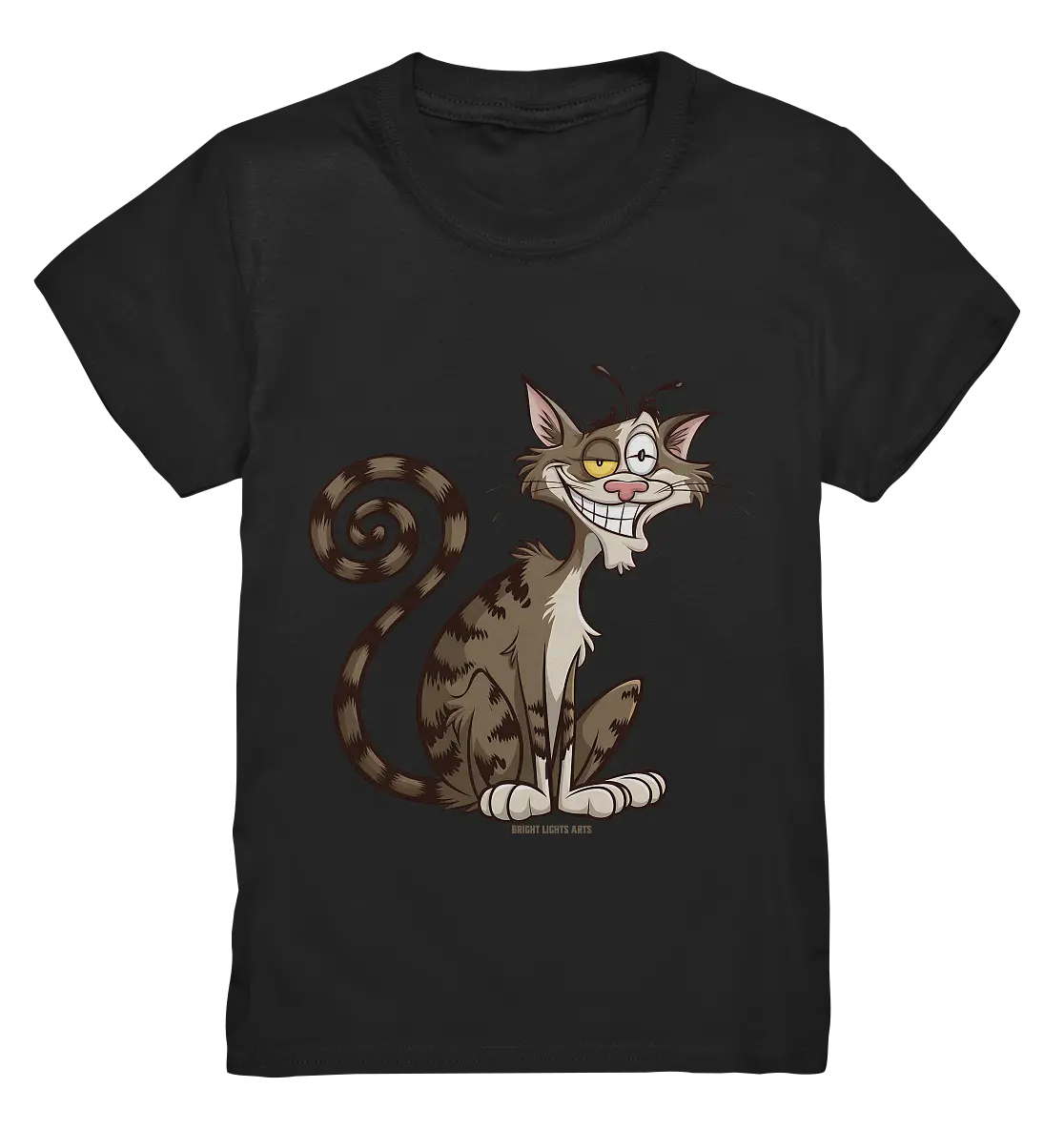 Schelmische Katze mit verschmitztem Grinsen - Kids Premium Shirt Bright Lights Arts