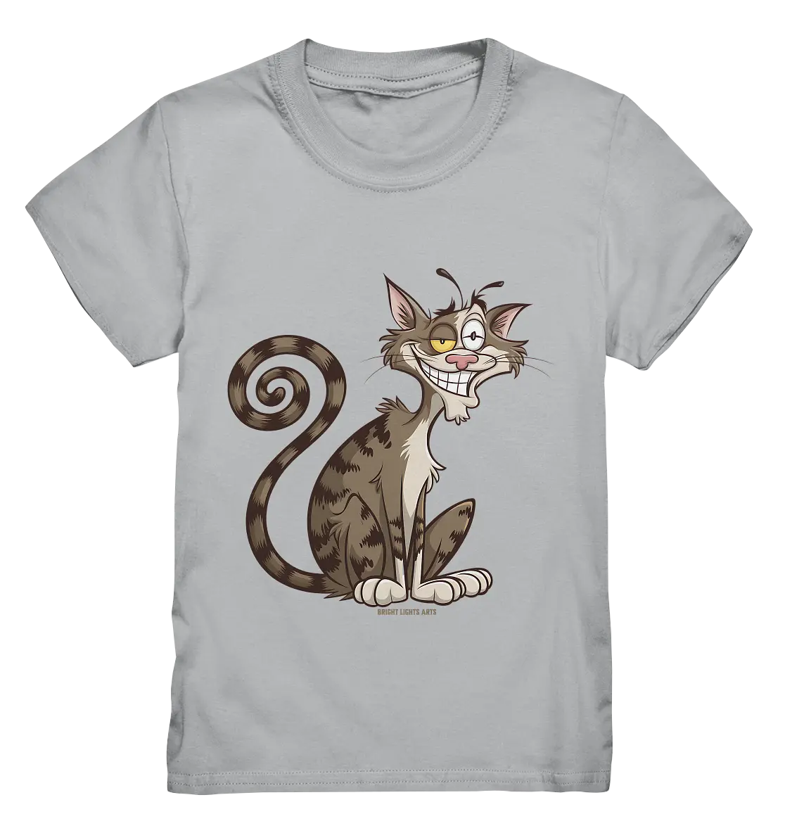 Schelmische Katze mit verschmitztem Grinsen - Kids Premium Shirt Bright Lights Arts