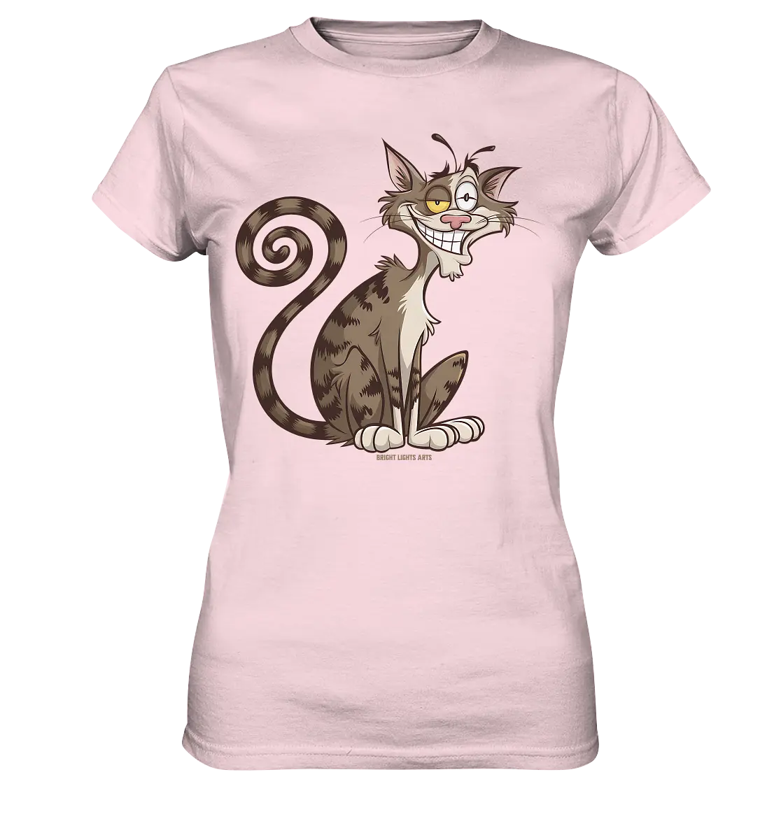 Schelmische Katze mit verschmitztem Grinsen - Ladies Premium Shirt Bright Lights Arts