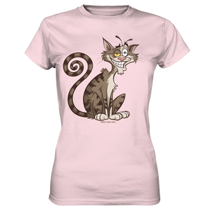 Schelmische Katze mit verschmitztem Grinsen - Ladies Premium Shirt Bright Lights Arts