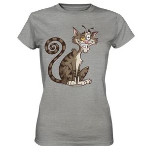 Schelmische Katze mit verschmitztem Grinsen - Ladies Premium Shirt Bright Lights Arts