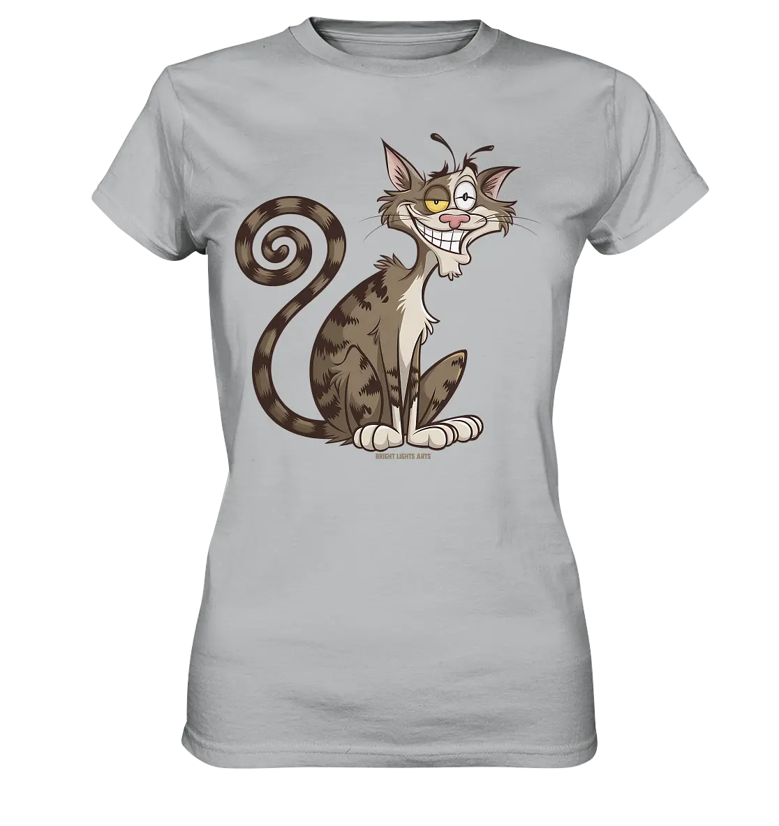 Schelmische Katze mit verschmitztem Grinsen - Ladies Premium Shirt Bright Lights Arts
