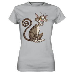 Schelmische Katze mit verschmitztem Grinsen - Ladies Premium Shirt Bright Lights Arts