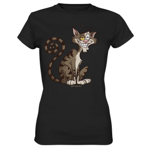 Schelmische Katze mit verschmitztem Grinsen - Ladies Premium Shirt Bright Lights Arts
