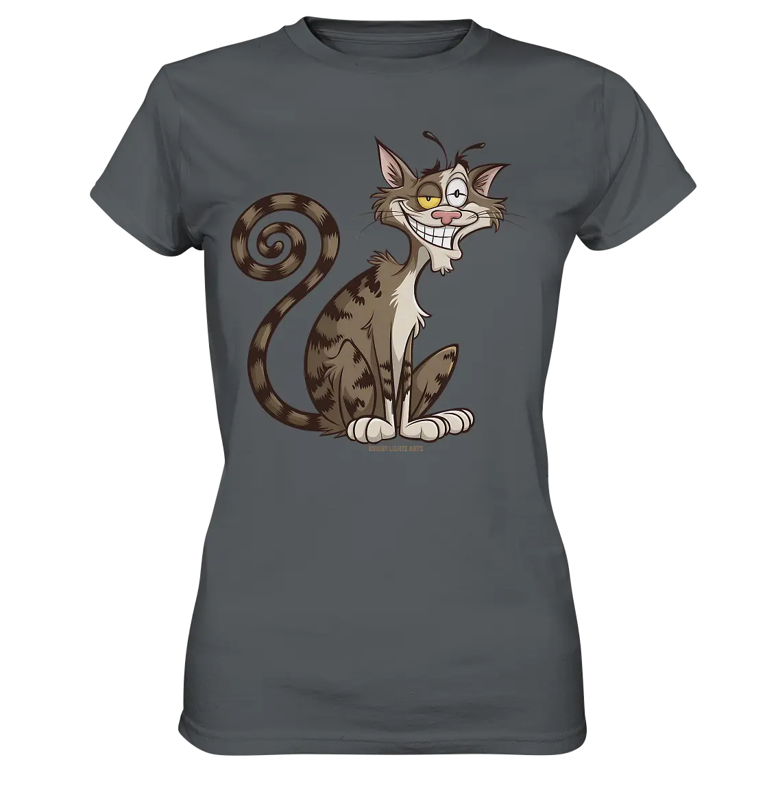 Schelmische Katze mit verschmitztem Grinsen - Ladies Premium Shirt Bright Lights Arts