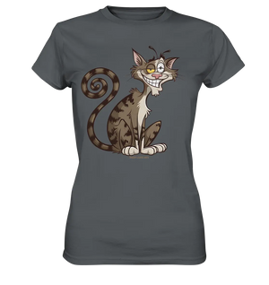 Schelmische Katze mit verschmitztem Grinsen - Ladies Premium Shirt Bright Lights Arts