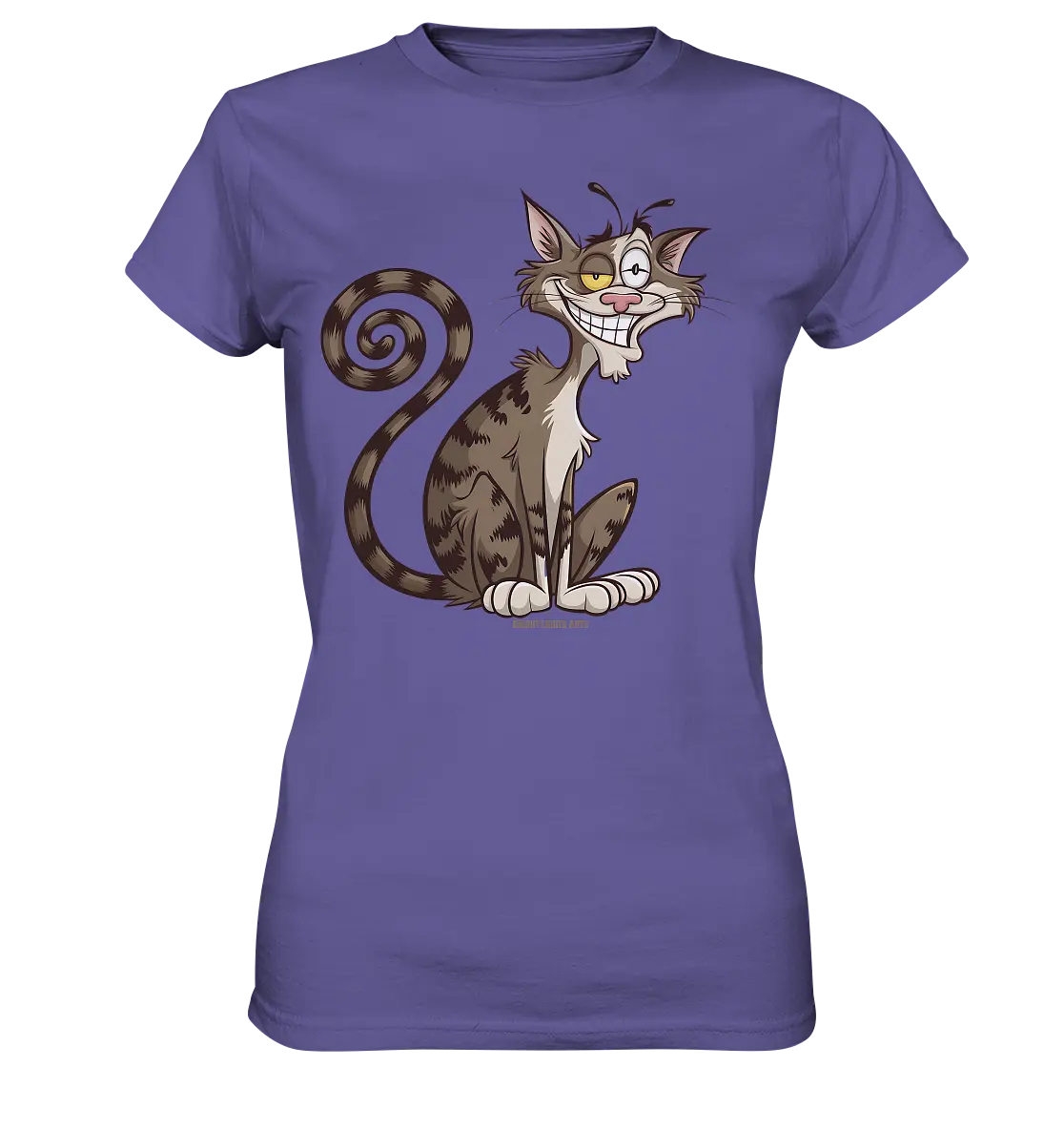 Schelmische Katze mit verschmitztem Grinsen - Ladies Premium Shirt Bright Lights Arts