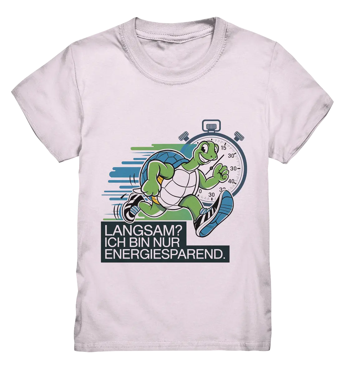 Schildkröte mit Energie – "Langsam? Ich bin nur Energiesparen" - Kids Premium Shirt Bright Lights Arts