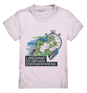 Schildkröte mit Energie – "Langsam? Ich bin nur Energiesparen" - Kids Premium Shirt Bright Lights Arts