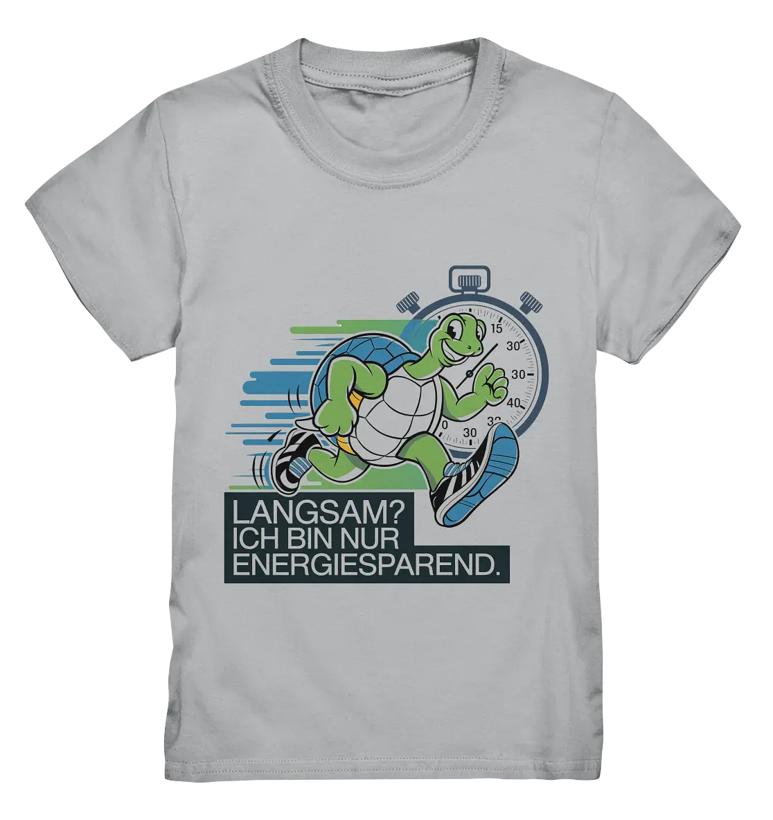 Schildkröte mit Energie – "Langsam? Ich bin nur Energiesparen" - Kids Premium Shirt Bright Lights Arts