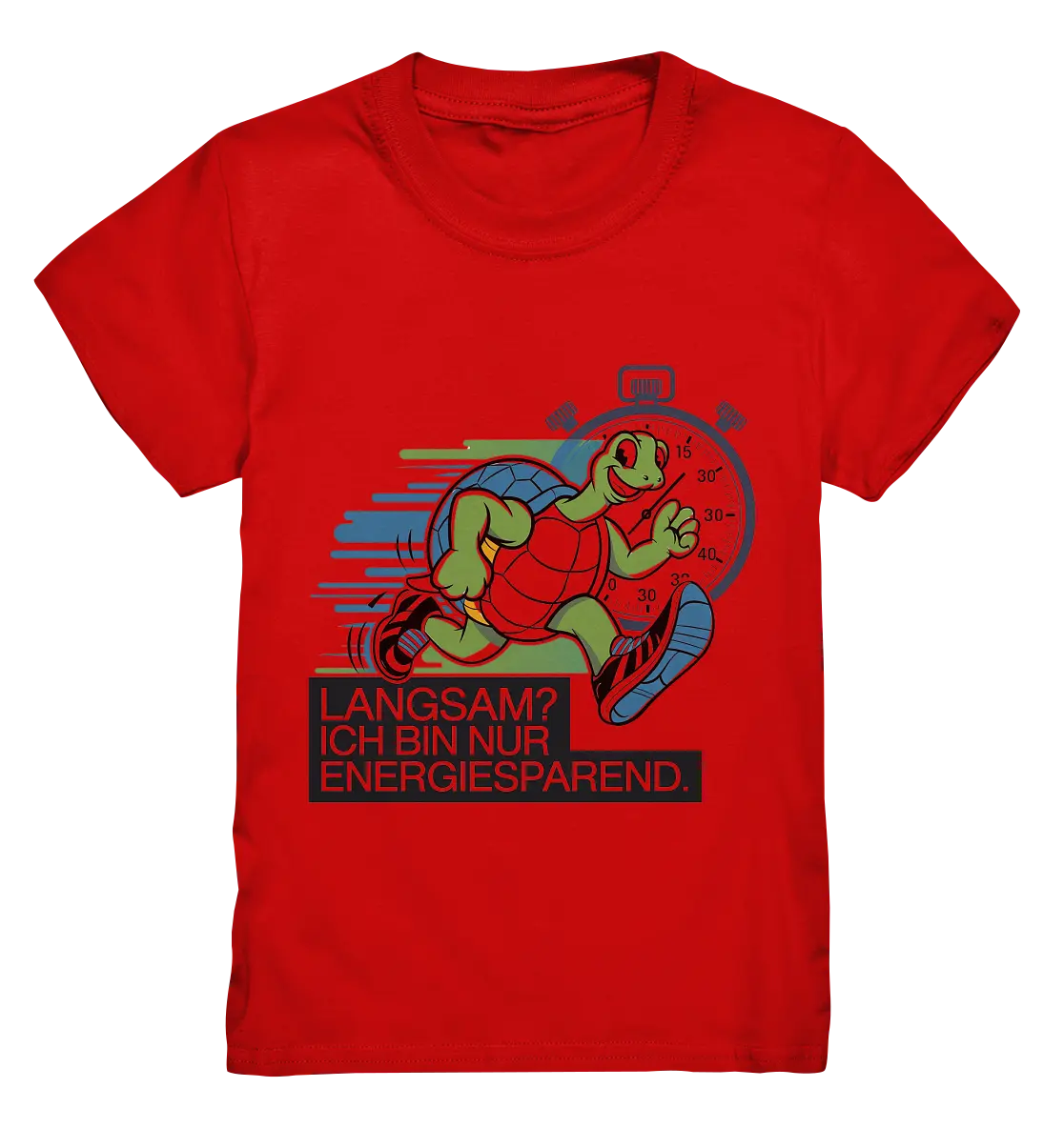Schildkröte mit Energie – "Langsam? Ich bin nur Energiesparen" - Kids Premium Shirt Bright Lights Arts