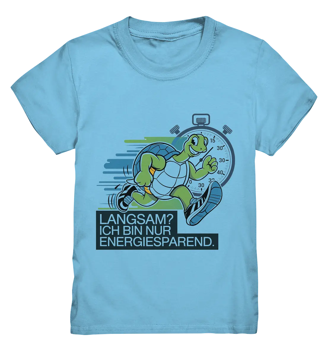 Schildkröte mit Energie – "Langsam? Ich bin nur Energiesparen" - Kids Premium Shirt Bright Lights Arts