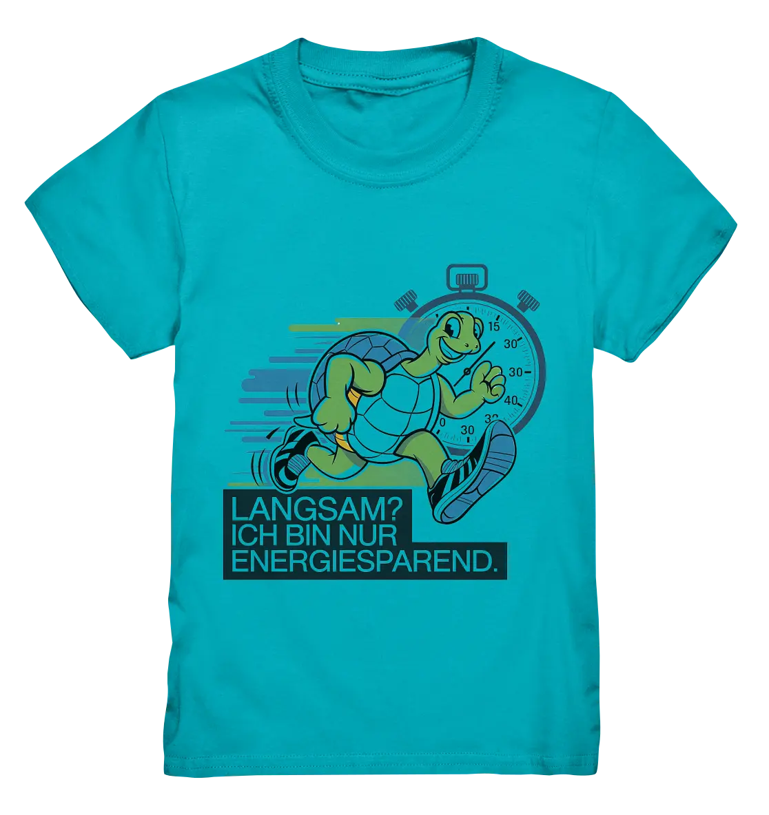 Schildkröte mit Energie – "Langsam? Ich bin nur Energiesparen" - Kids Premium Shirt Bright Lights Arts