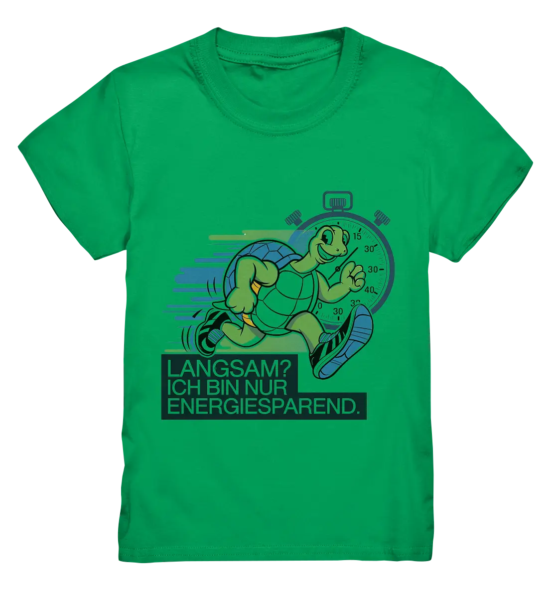 Schildkröte mit Energie – "Langsam? Ich bin nur Energiesparen" - Kids Premium Shirt Bright Lights Arts