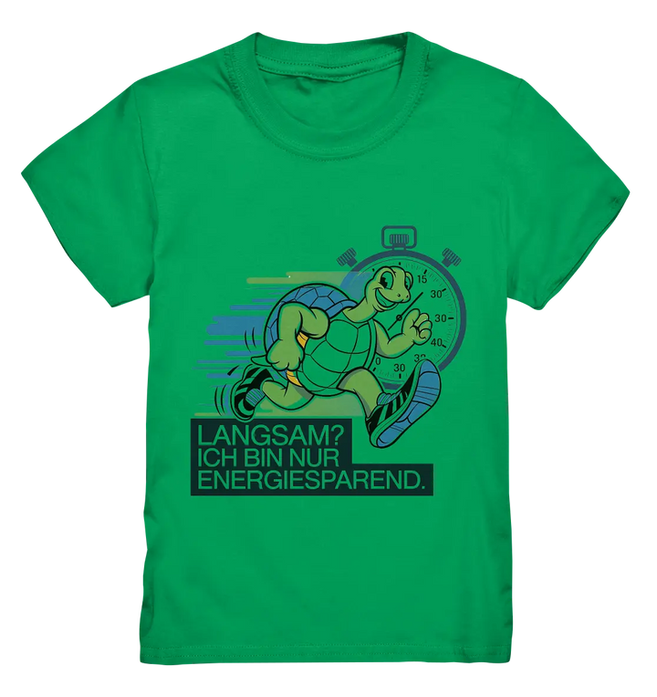 Schildkröte mit Energie – "Langsam? Ich bin nur Energiesparen" - Kids Premium Shirt Bright Lights Arts