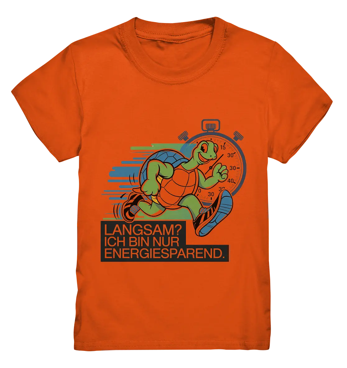 Schildkröte mit Energie – "Langsam? Ich bin nur Energiesparen" - Kids Premium Shirt Bright Lights Arts