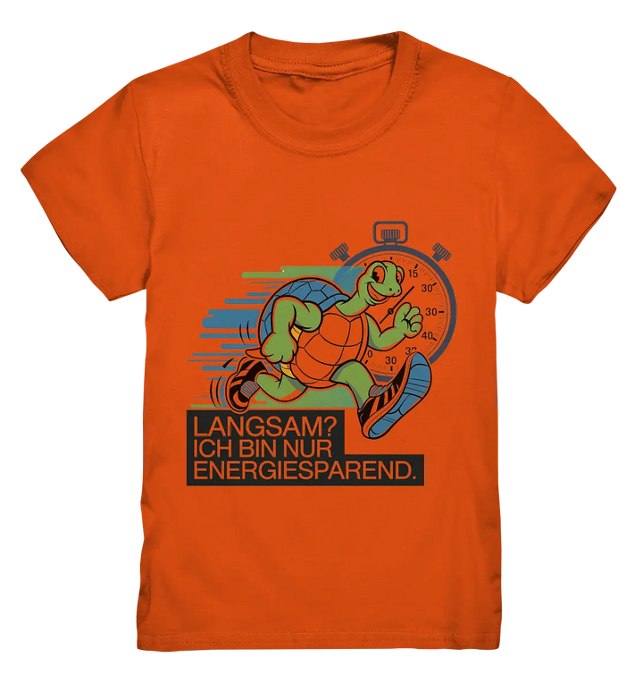 Schildkröte mit Energie – "Langsam? Ich bin nur Energiesparen" - Kids Premium Shirt Bright Lights Arts