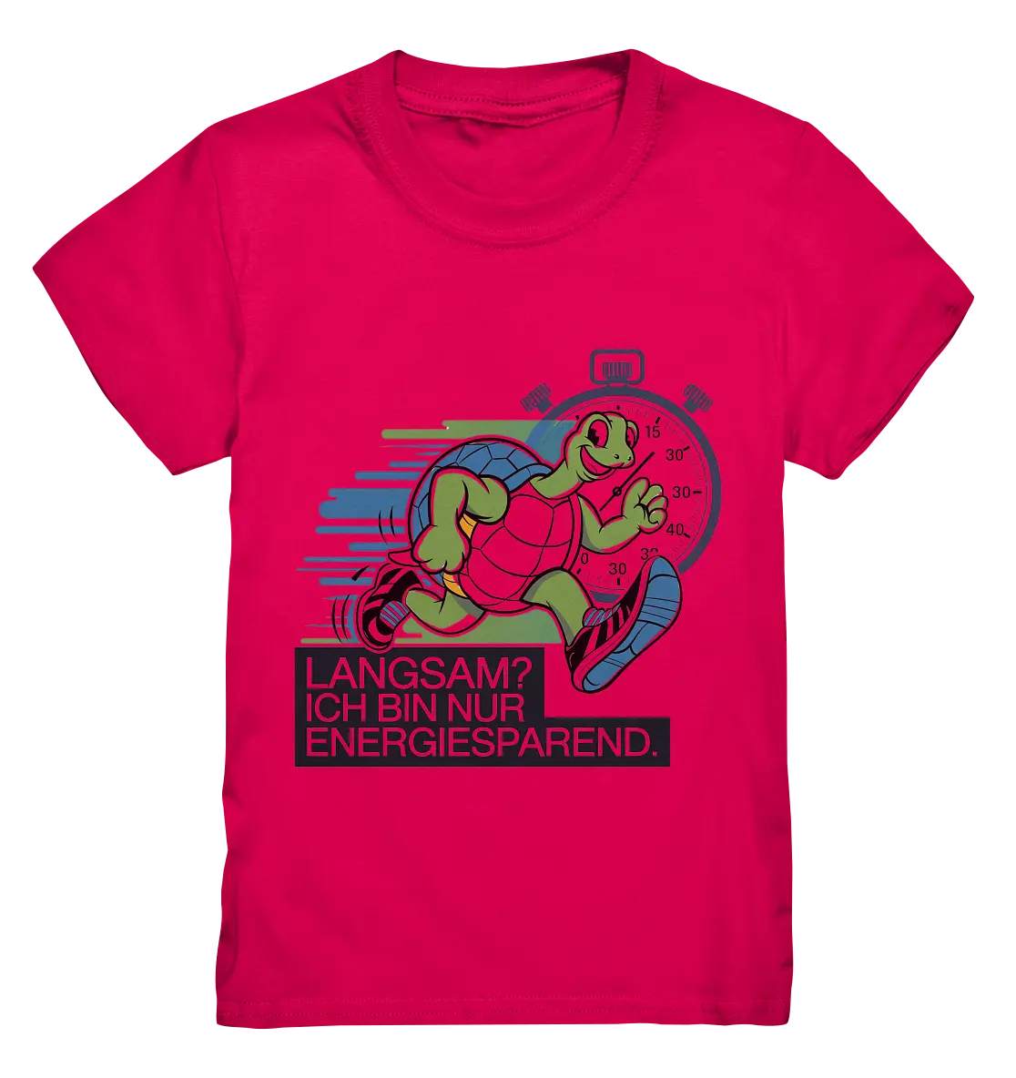 Schildkröte mit Energie – "Langsam? Ich bin nur Energiesparen" - Kids Premium Shirt Bright Lights Arts