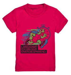 Schildkröte mit Energie – "Langsam? Ich bin nur Energiesparen" - Kids Premium Shirt Bright Lights Arts