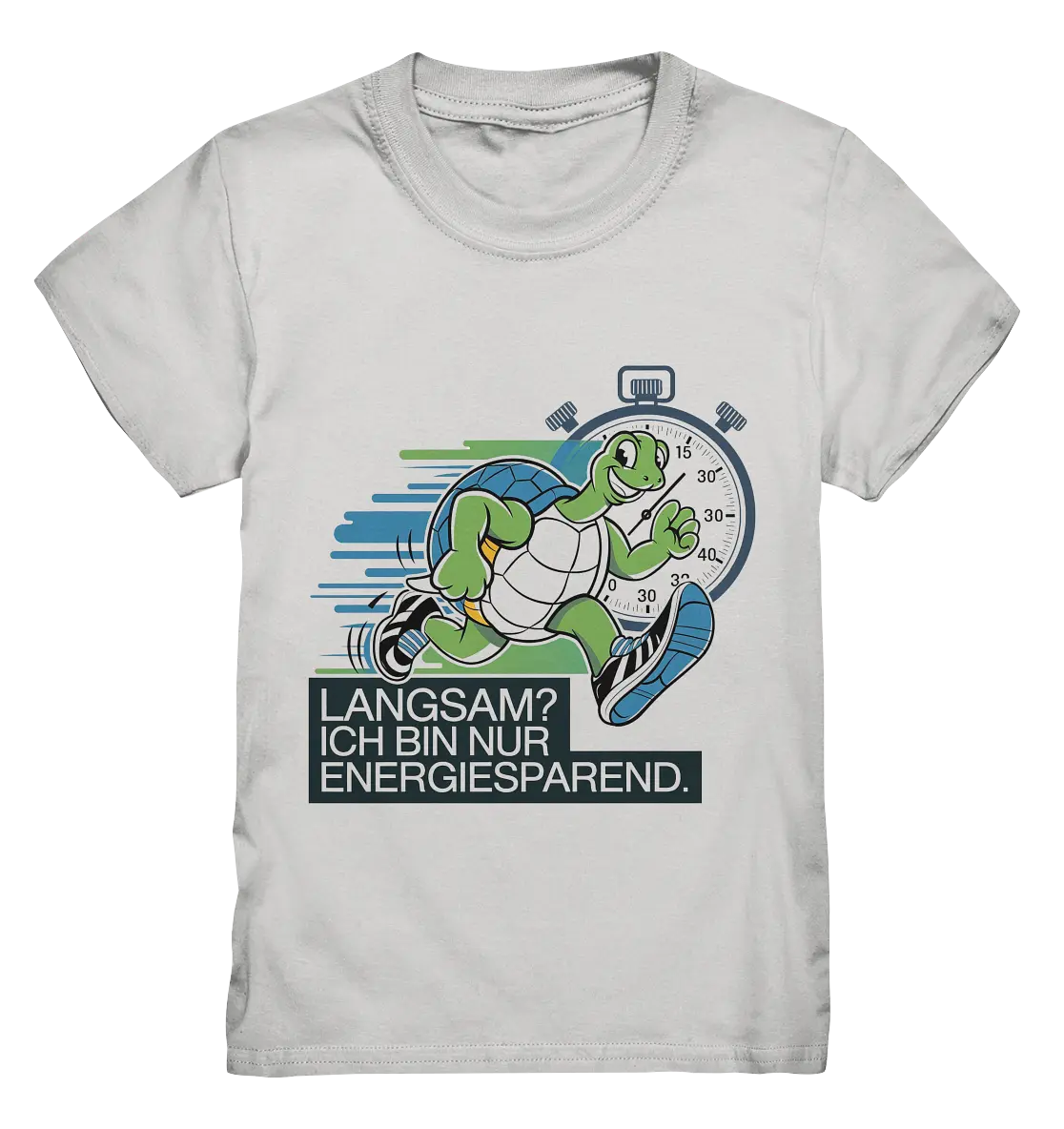 Schildkröte mit Energie – "Langsam? Ich bin nur Energiesparen" - Kids Premium Shirt Bright Lights Arts