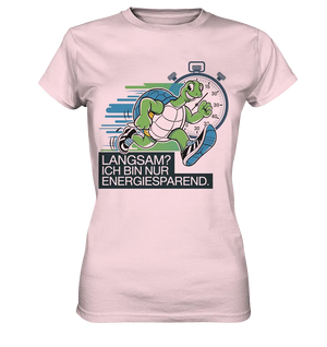 Schildkröte mit Energie – "Langsam? Ich bin nur Energiesparen" - Ladies Premium Shirt Bright Lights Arts