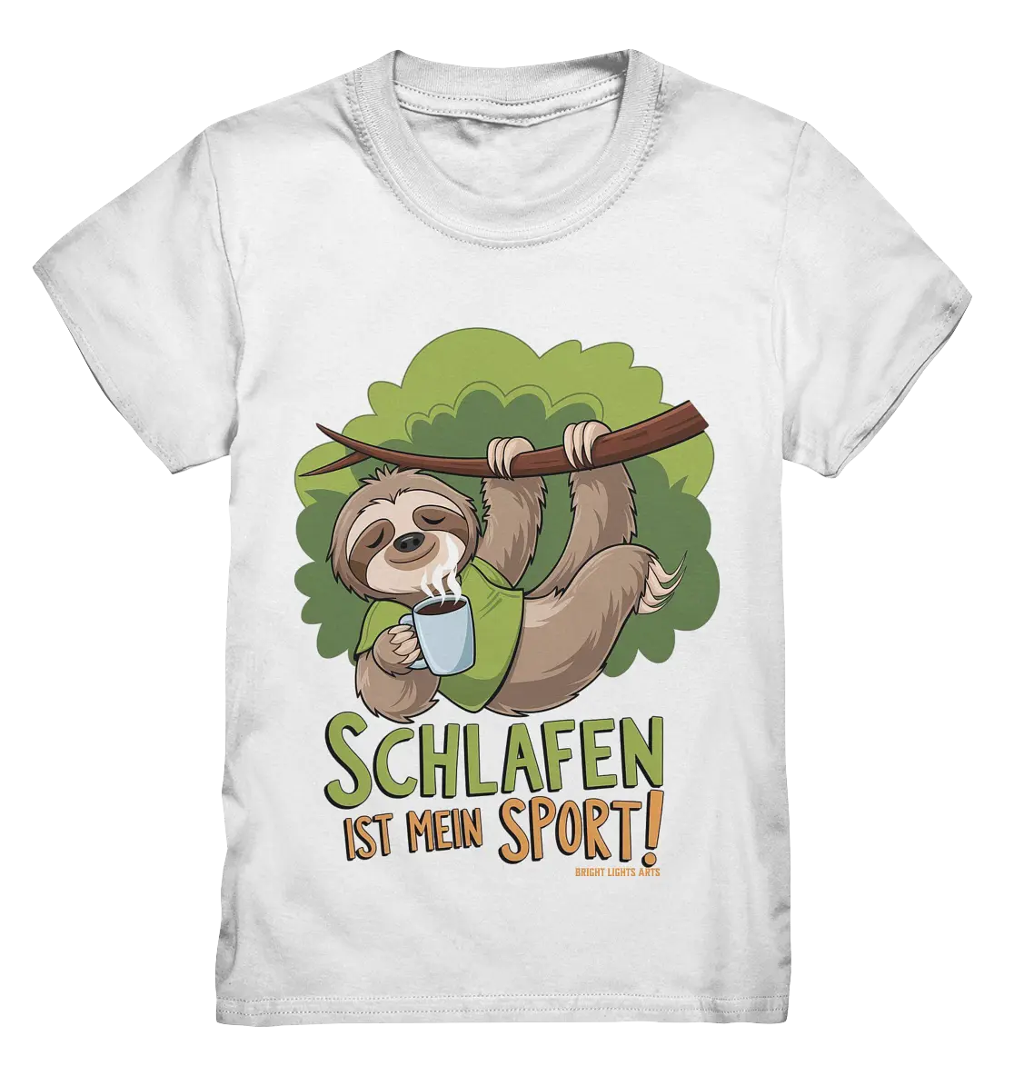 Schlafen ist mein Sport – Lustiges Faultier - Kids Premium Shirt Bright Lights Arts