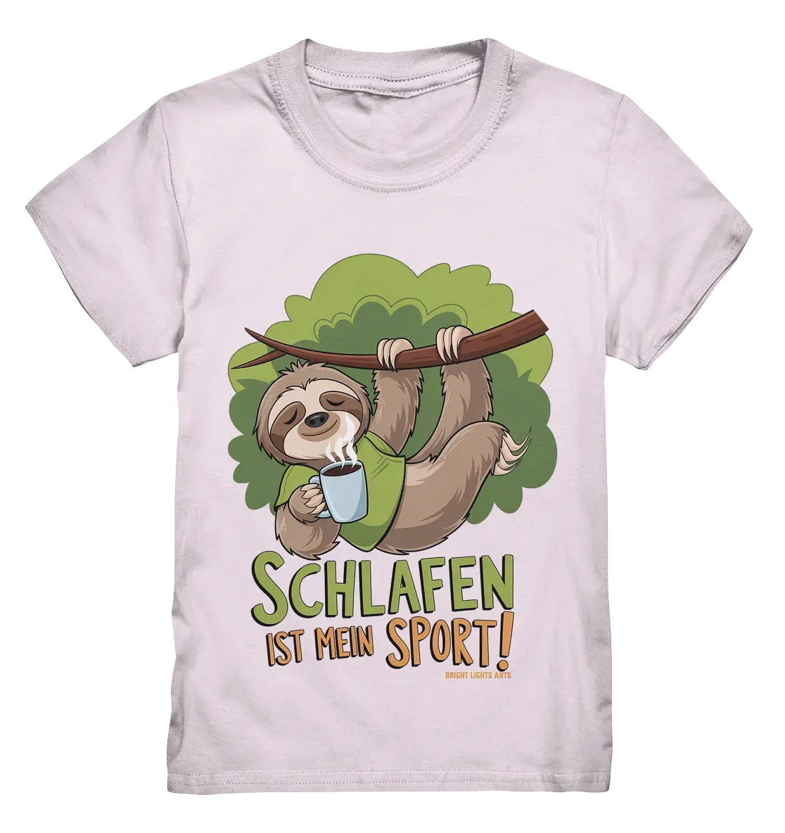 Schlafen ist mein Sport – Lustiges Faultier - Kids Premium Shirt Bright Lights Arts